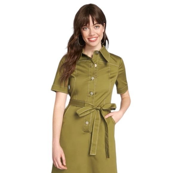 Modcloth Dresses & Skirts - ModCloth - NWT Classic Belted Preppy Twist Shirt Dress Sz 2